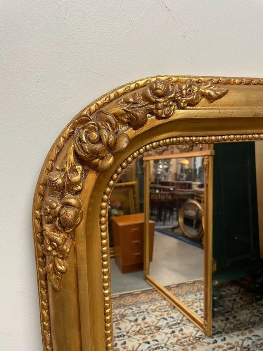 Louis Philippe Gilt Wood Overmantle Mirror - Image 2