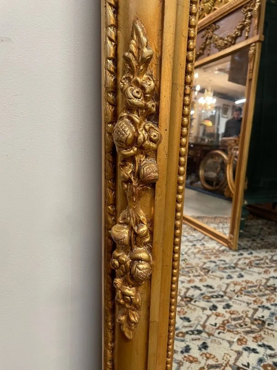 Louis Philippe Gilt Wood Overmantle Mirror - Image 3