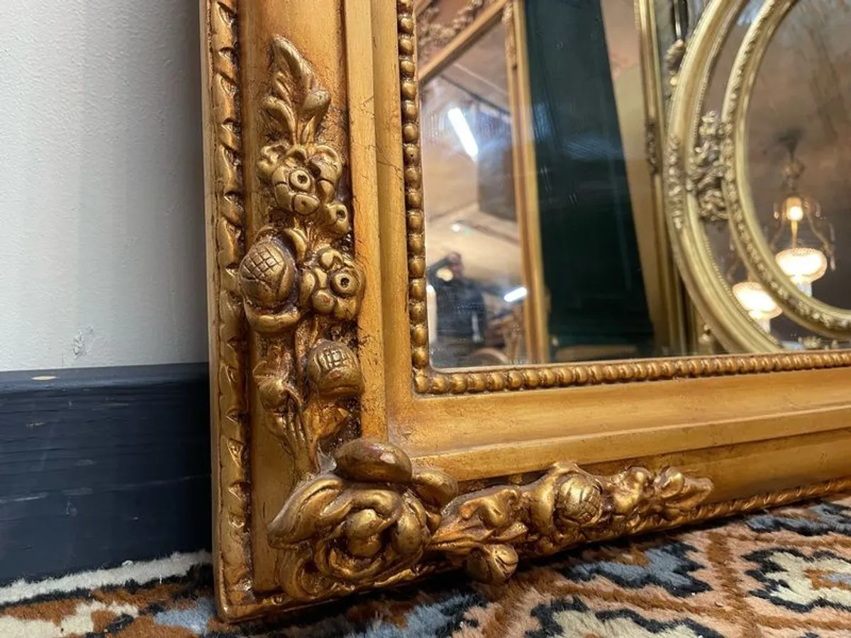 Louis Philippe Gilt Wood Overmantle Mirror - Image 4