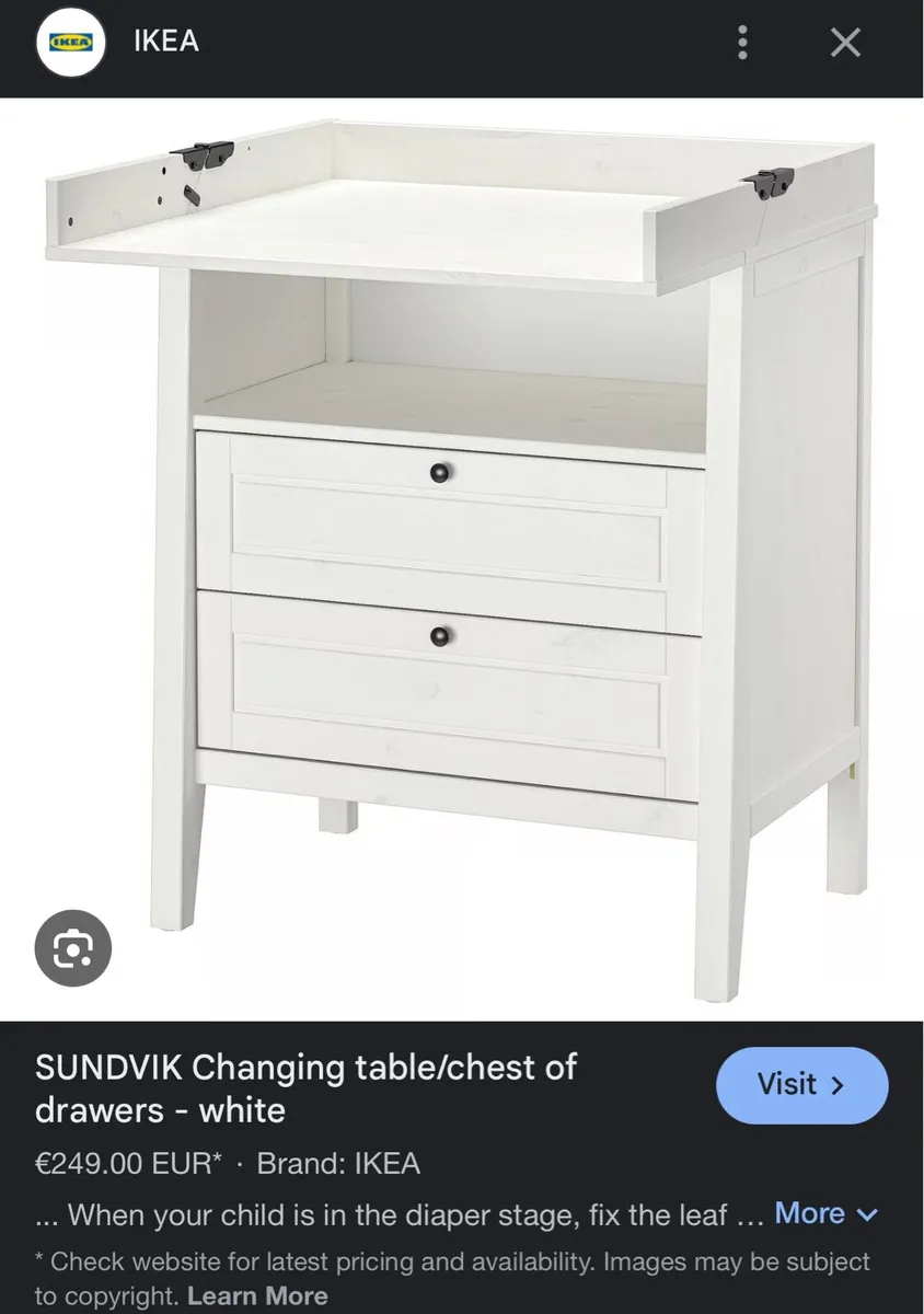 Ikea sundvik changing table - Image 1