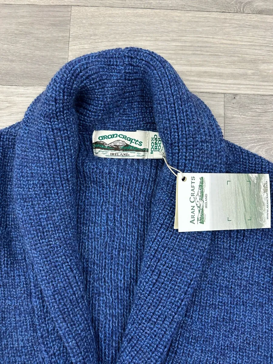 NEW Aran Crafts Chunky Merino Wool Cardigan XL - Image 3