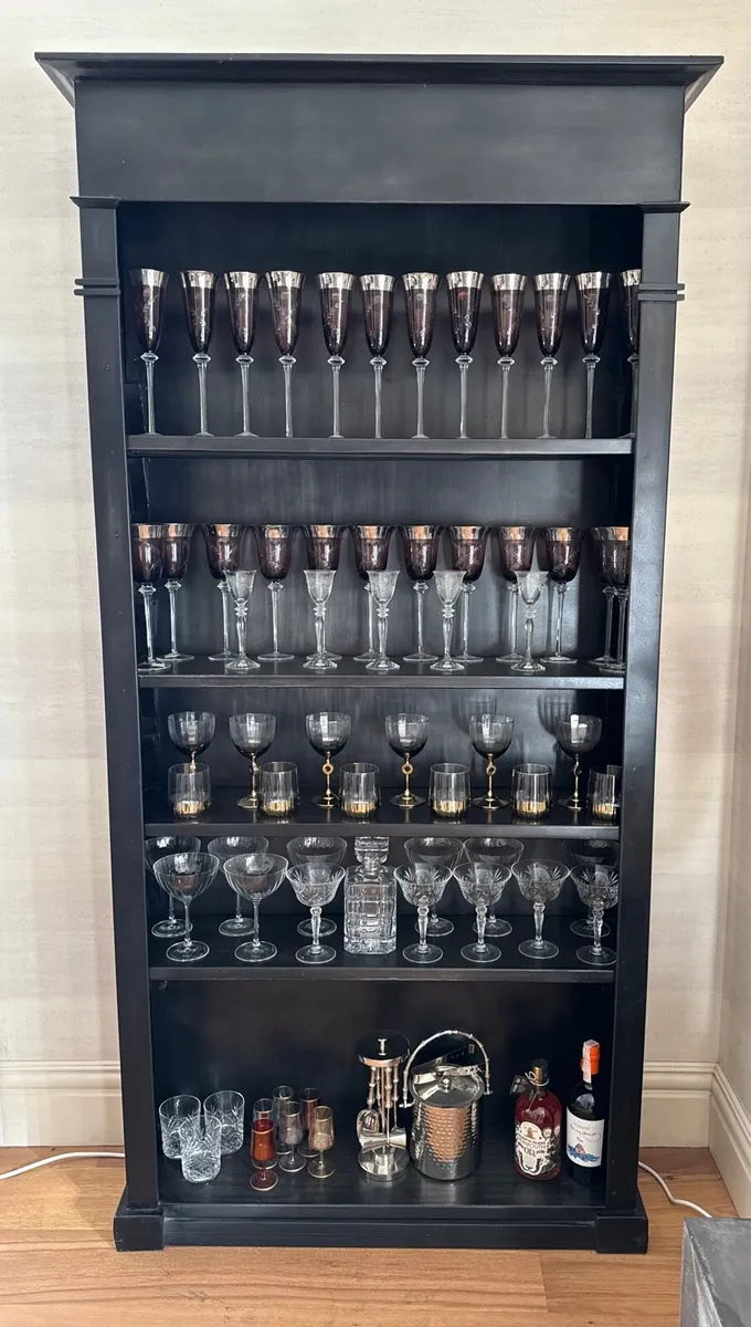 Black Metal Shelving Unit / Display Caninet - Image 1