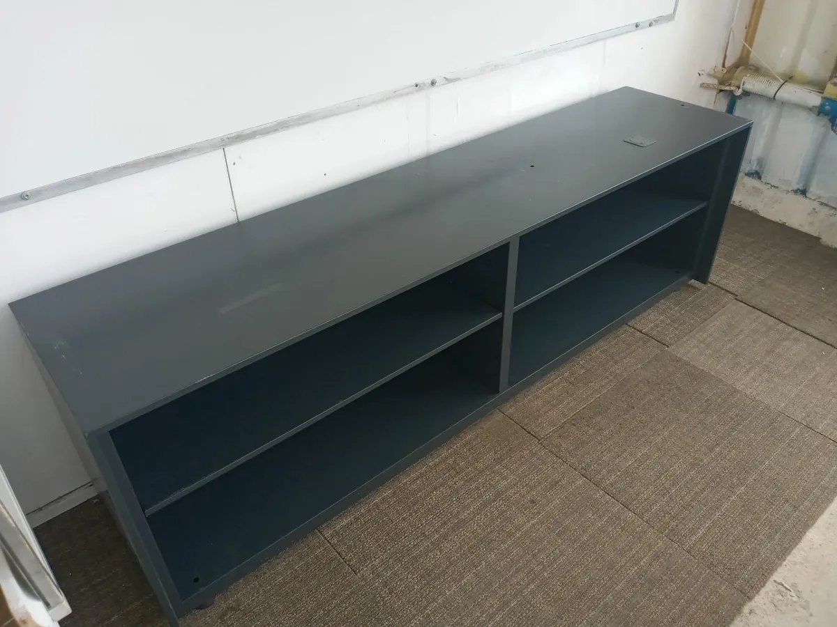 2 x Steel Storage Low Shelve Units - Image 1