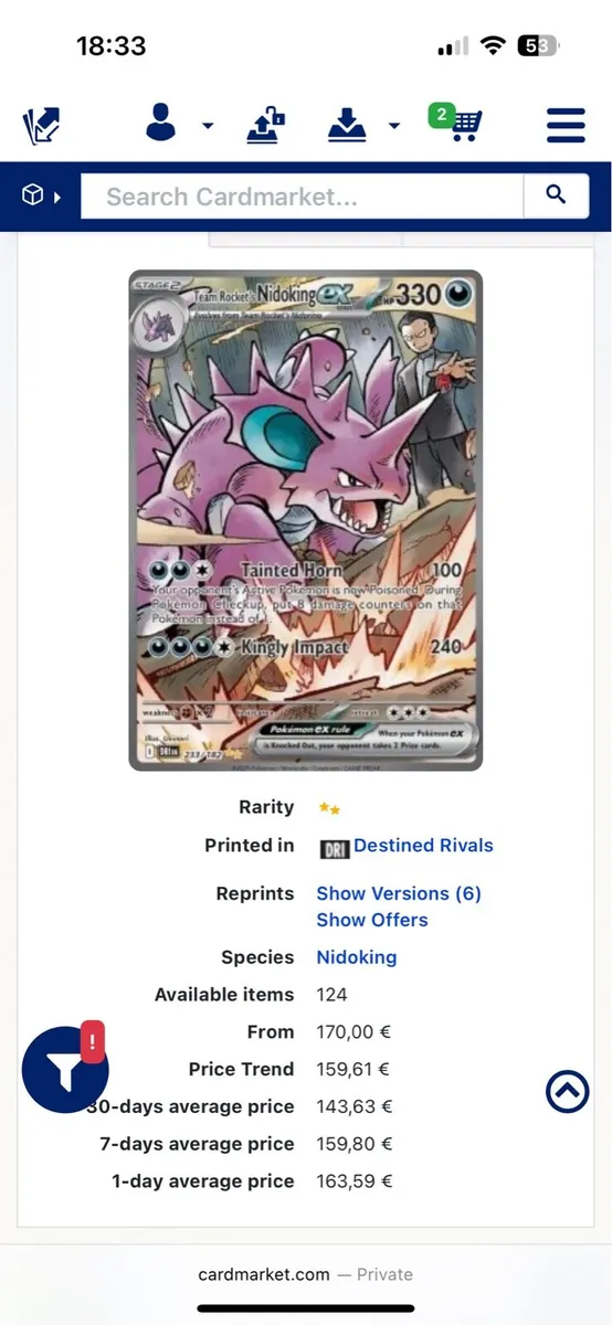Pokemon Nidoking 233 Destined Rivals - Image 3