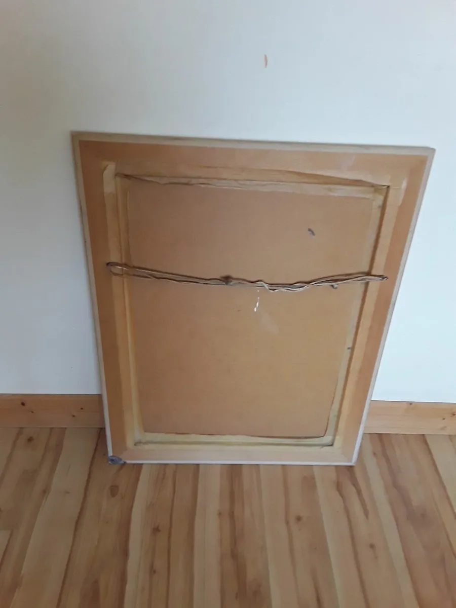 Very heavy large mirror rivet frame cream colour - Image 2