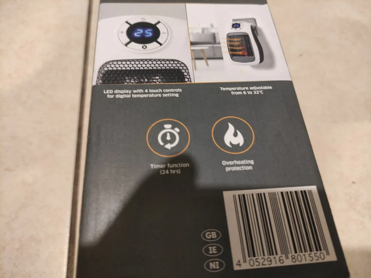 Brand New Ceramic Plug Heater - White - Image 3