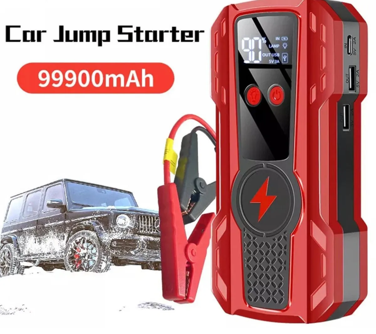 NEW Portable Car Battery Jump Starter Pack - Image 1