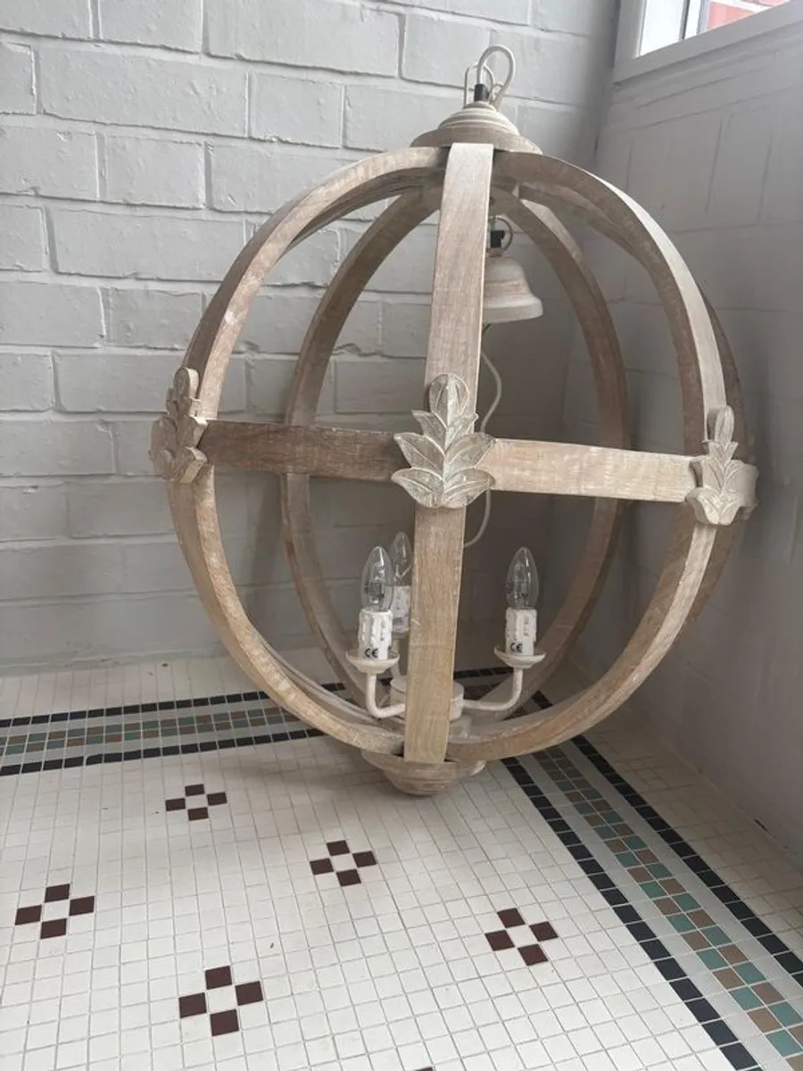 Javier large wooden pendant light - Image 2