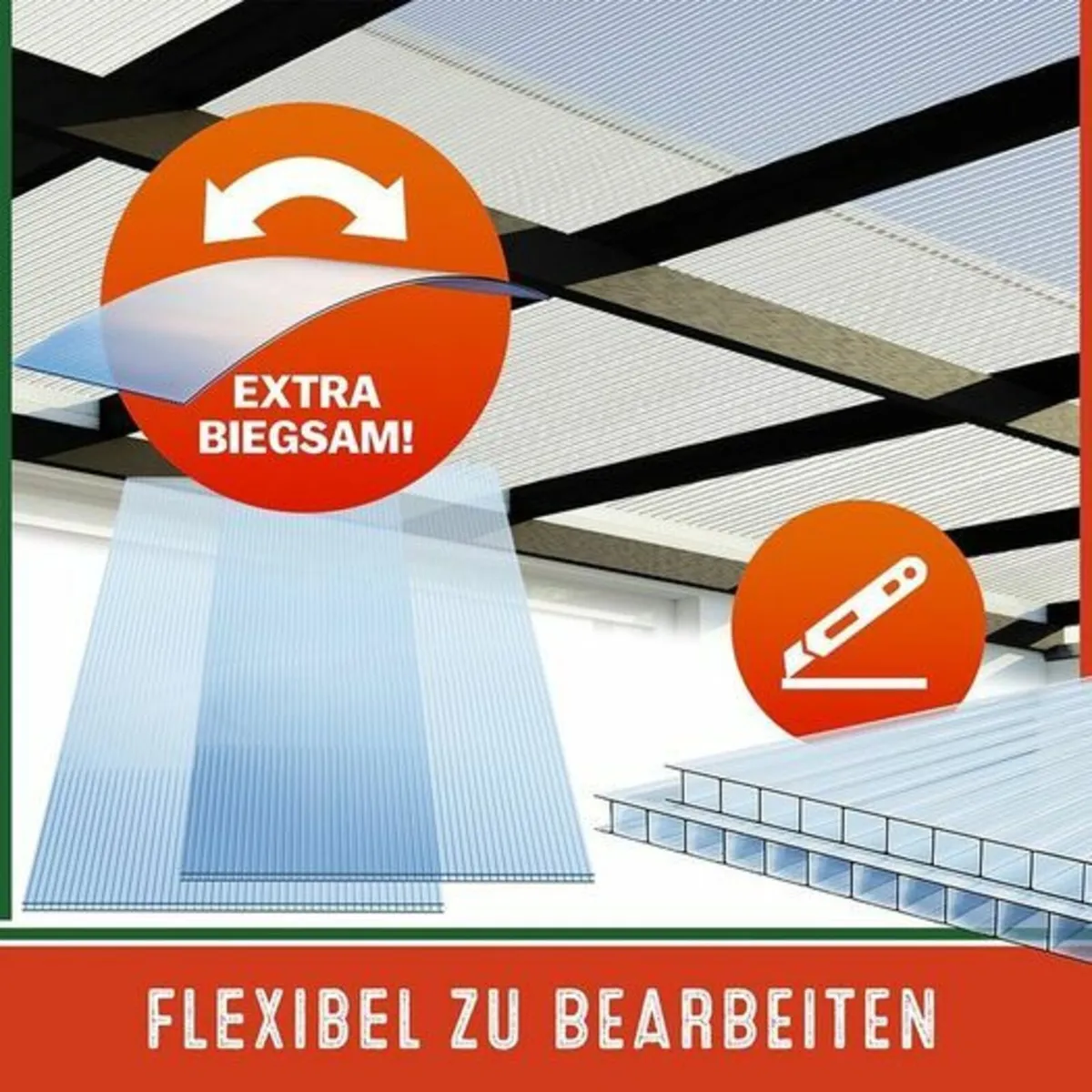 28 x Polycarbonate Twin Wall Sheets 60.5 x 121cm U - Image 4