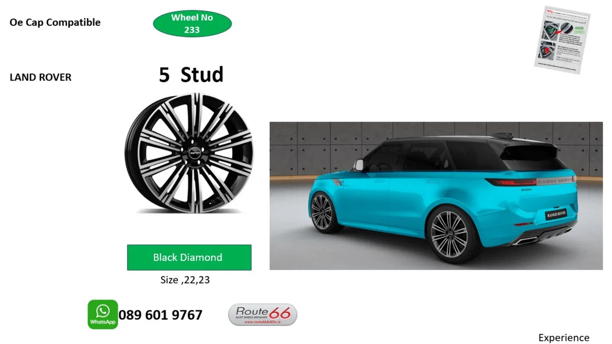 Range Rover alloy wheels by Route 66 - Image 1