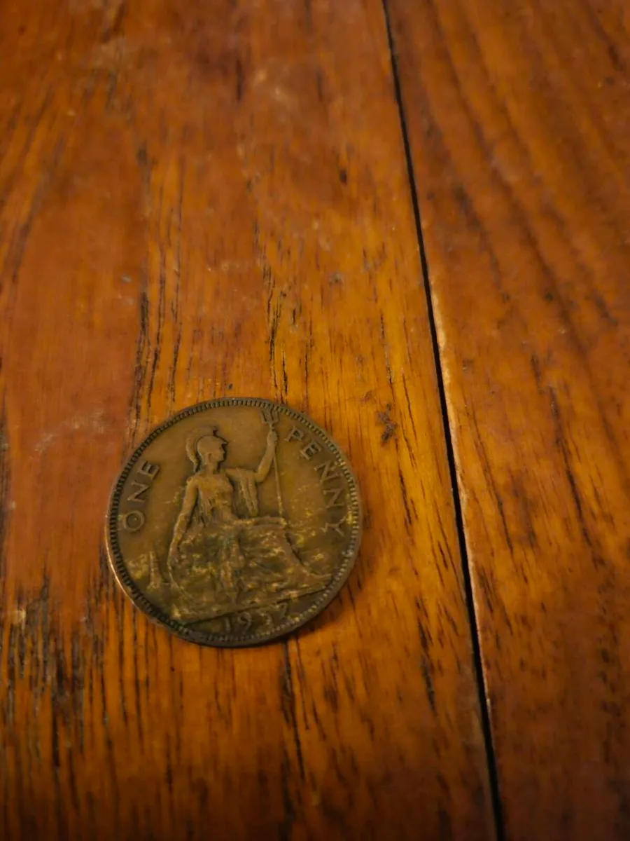 Vintage English Penny 1937 - Image 2