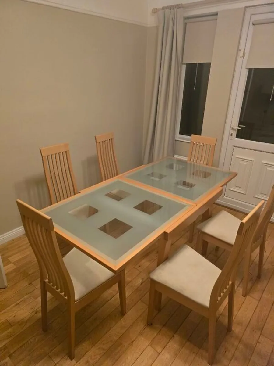 Calligaris Italian Designer Dining Table With 6 Chairs - Image 1