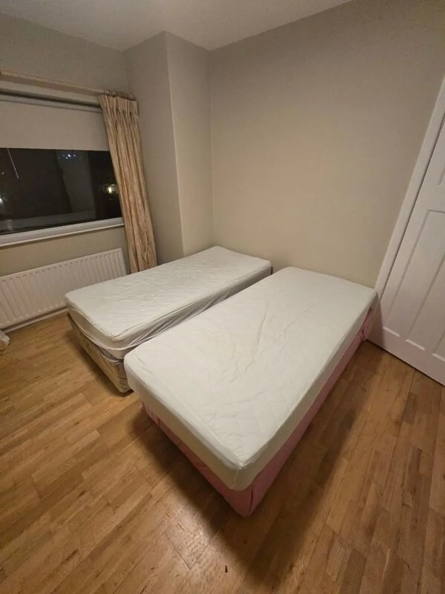 Two single beds & mattresses (sold individually or as pair) - Image 1