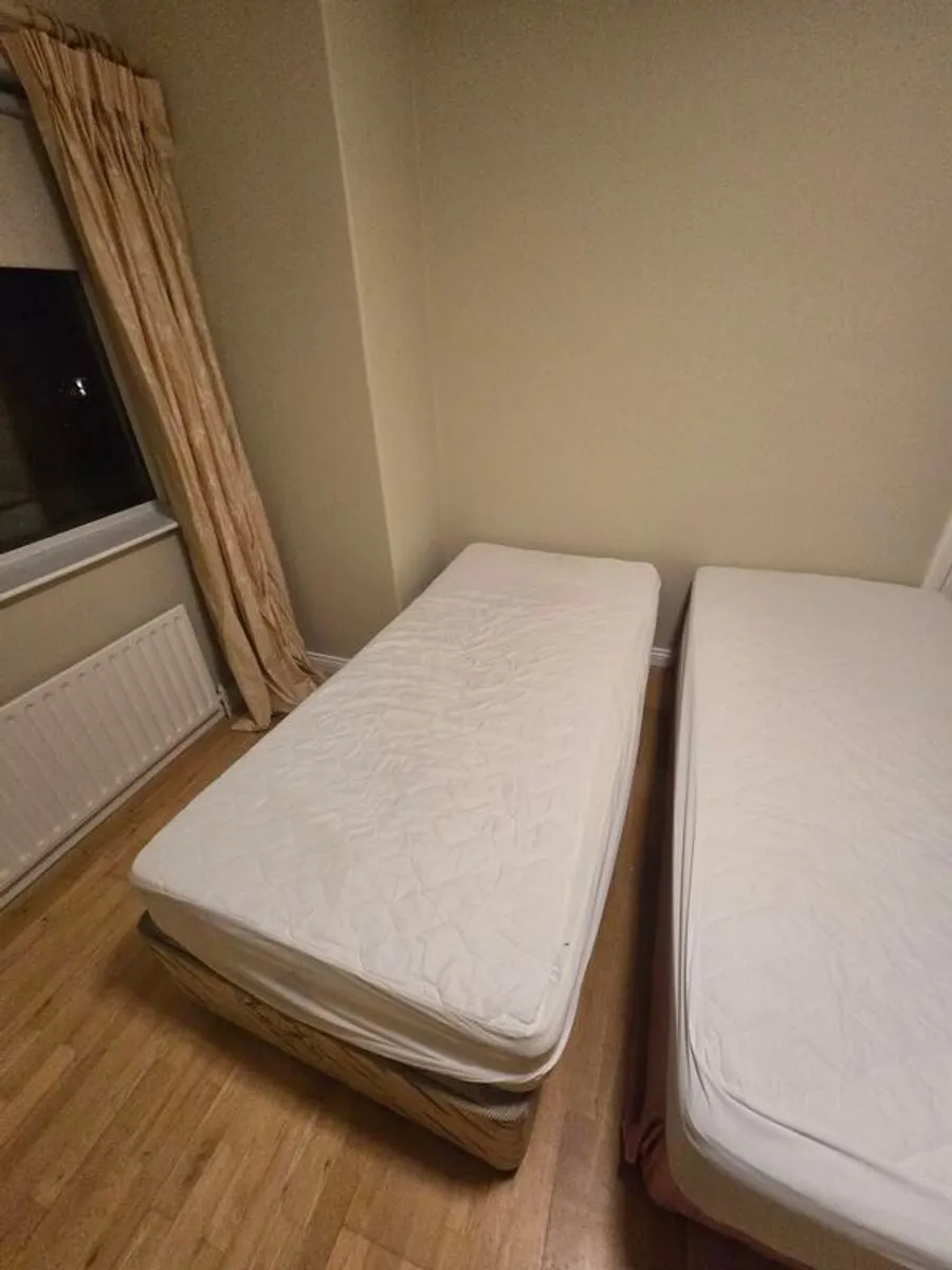 Two single beds & mattresses (sold individually or as pair) - Image 3