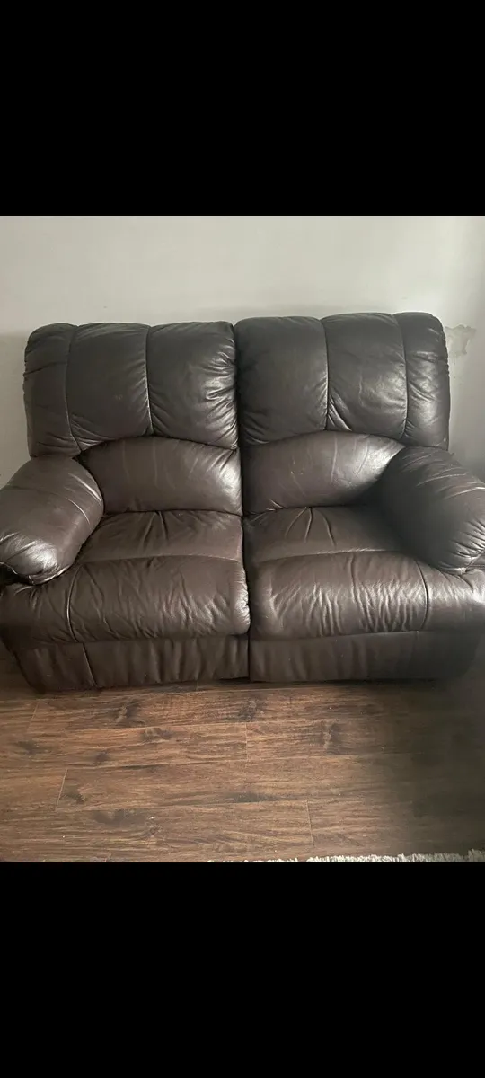2 seater  leather couch