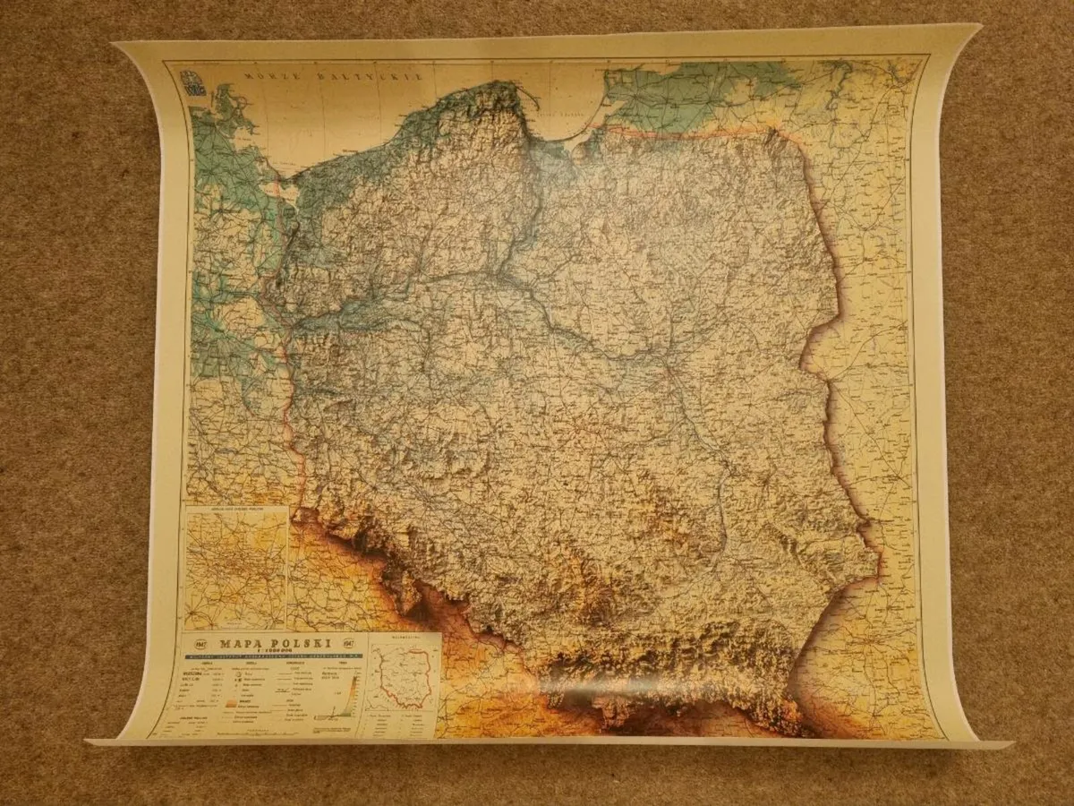 Vintage Map of Poland - Image 1
