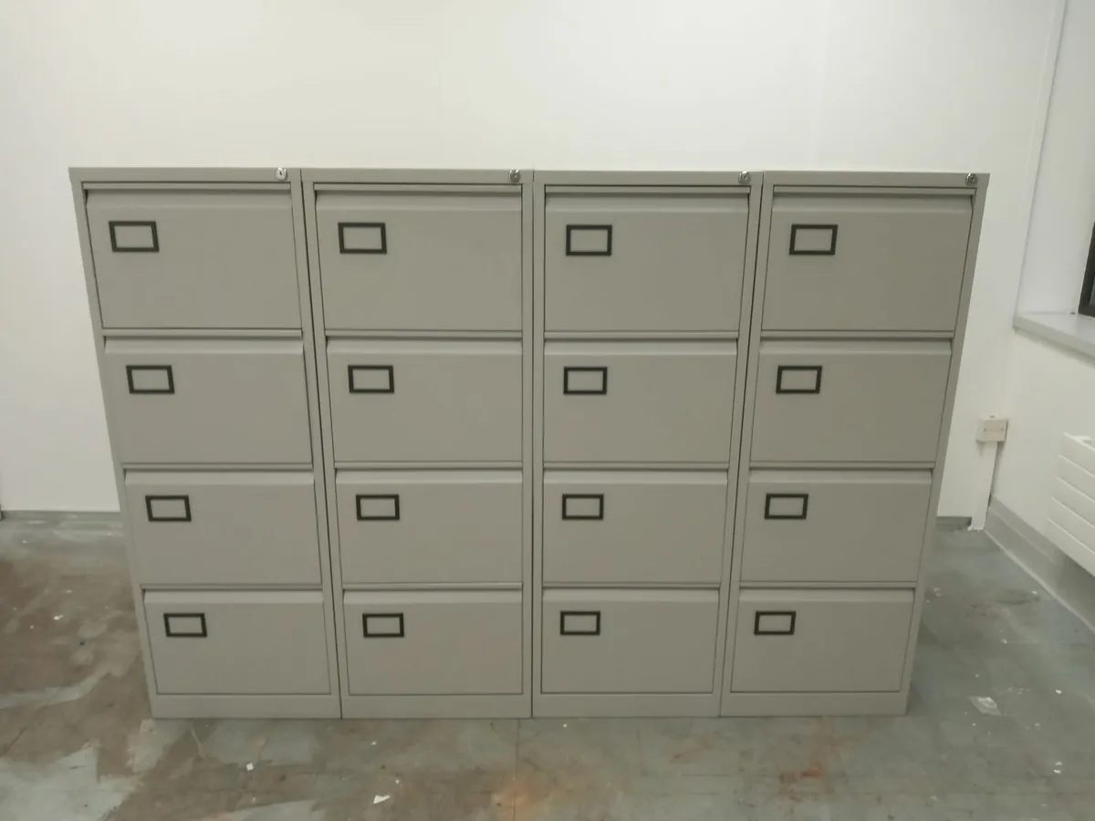 8 x 4 Drawer Filing Cabinets for Sale - Image 3