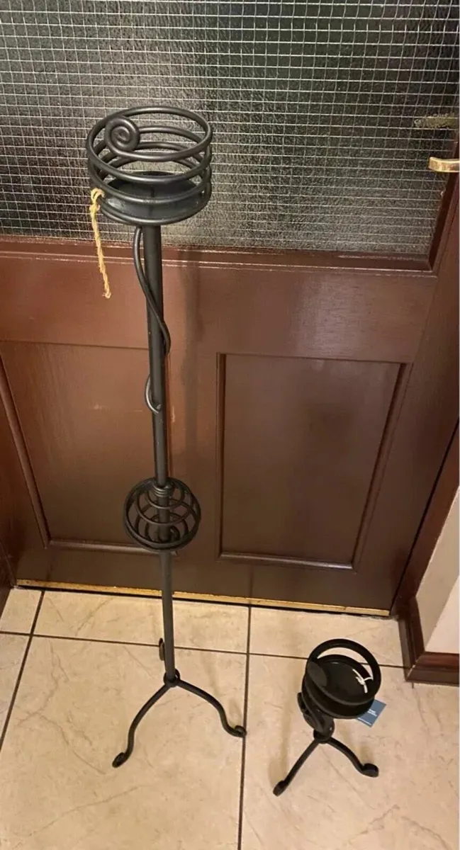 2 NEW Cast Iron Candle Holders Heritage Ironworks - Image 1