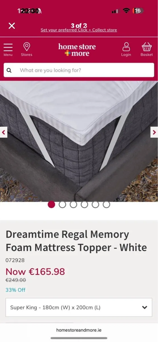 SuperKing Mattress Topper For Sale - Image 1