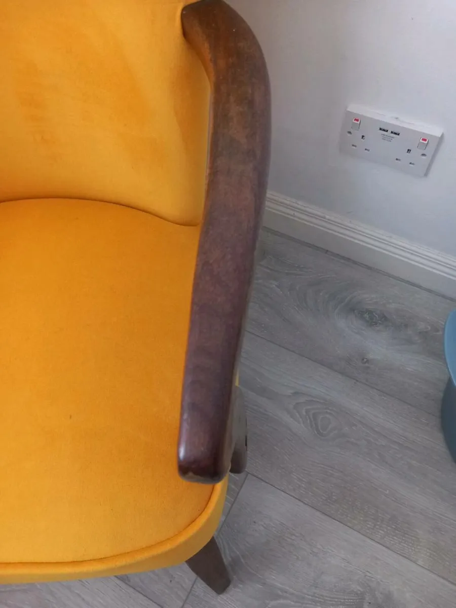 Vintage Yellow Armchair - Image 3