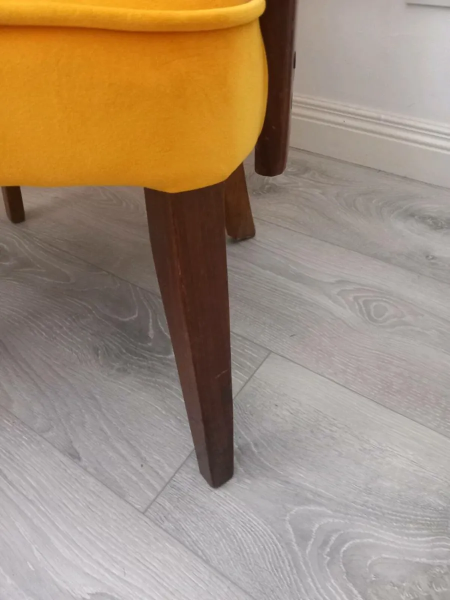 Vintage Yellow Armchair - Image 4