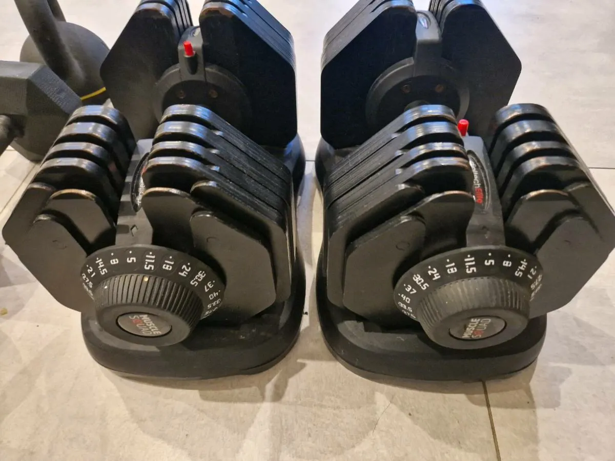 Adjustable dumbells 40kg each - Image 3
