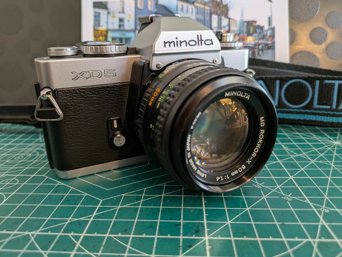 Minolta XD5+ 50mm/1.4 MD Rokkor-X lens - Image 1