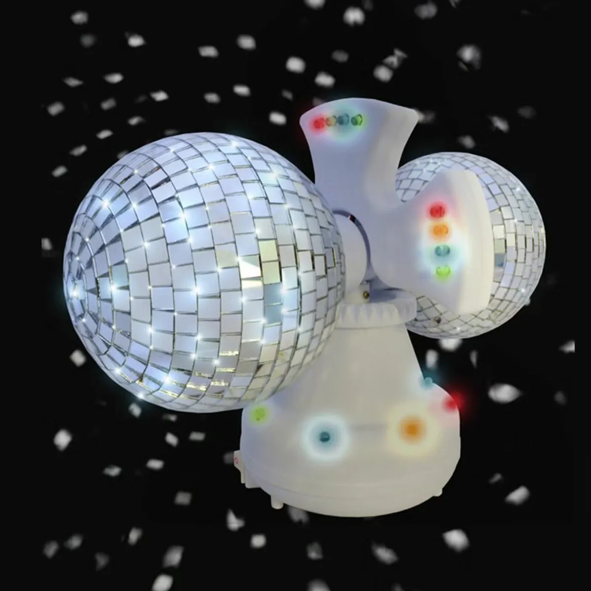 NEW in Box, Twin Rotating LED Disco Ball - Image 2