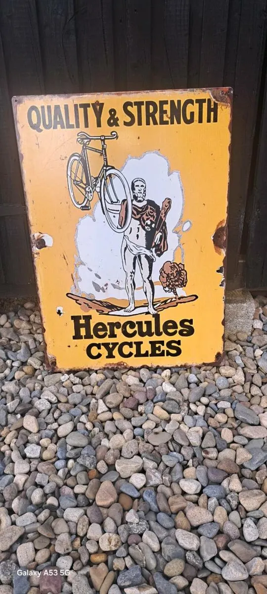Large  herculeys metal sign - Image 2