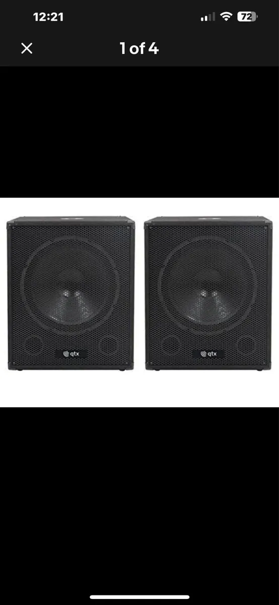 2 Brand new QT 18" Active Subs 1000watt per watt p - Image 1