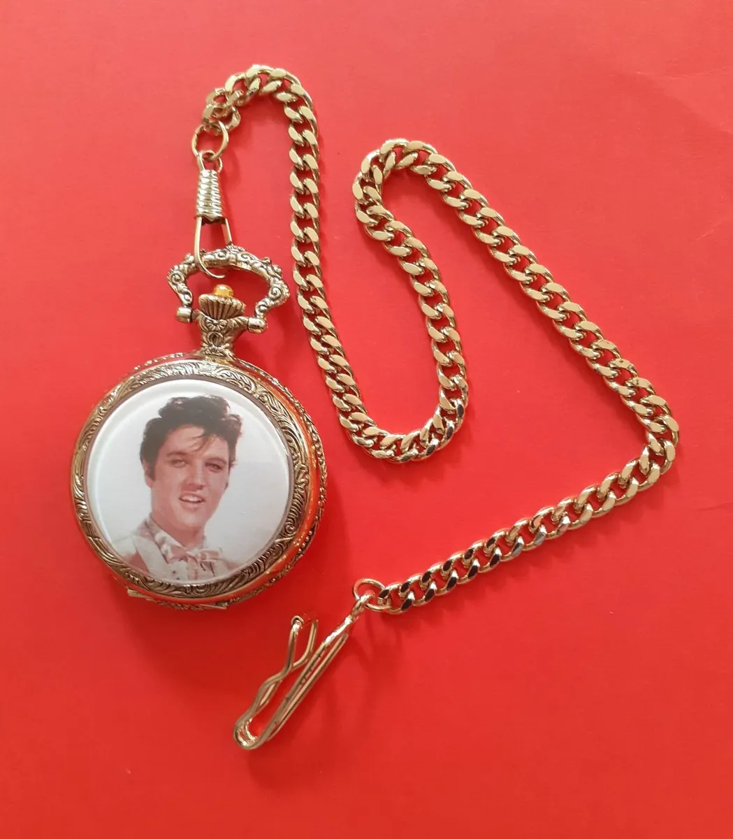 Vintage Valdawn Elvis Presley Musical Pocket Watch - Image 1