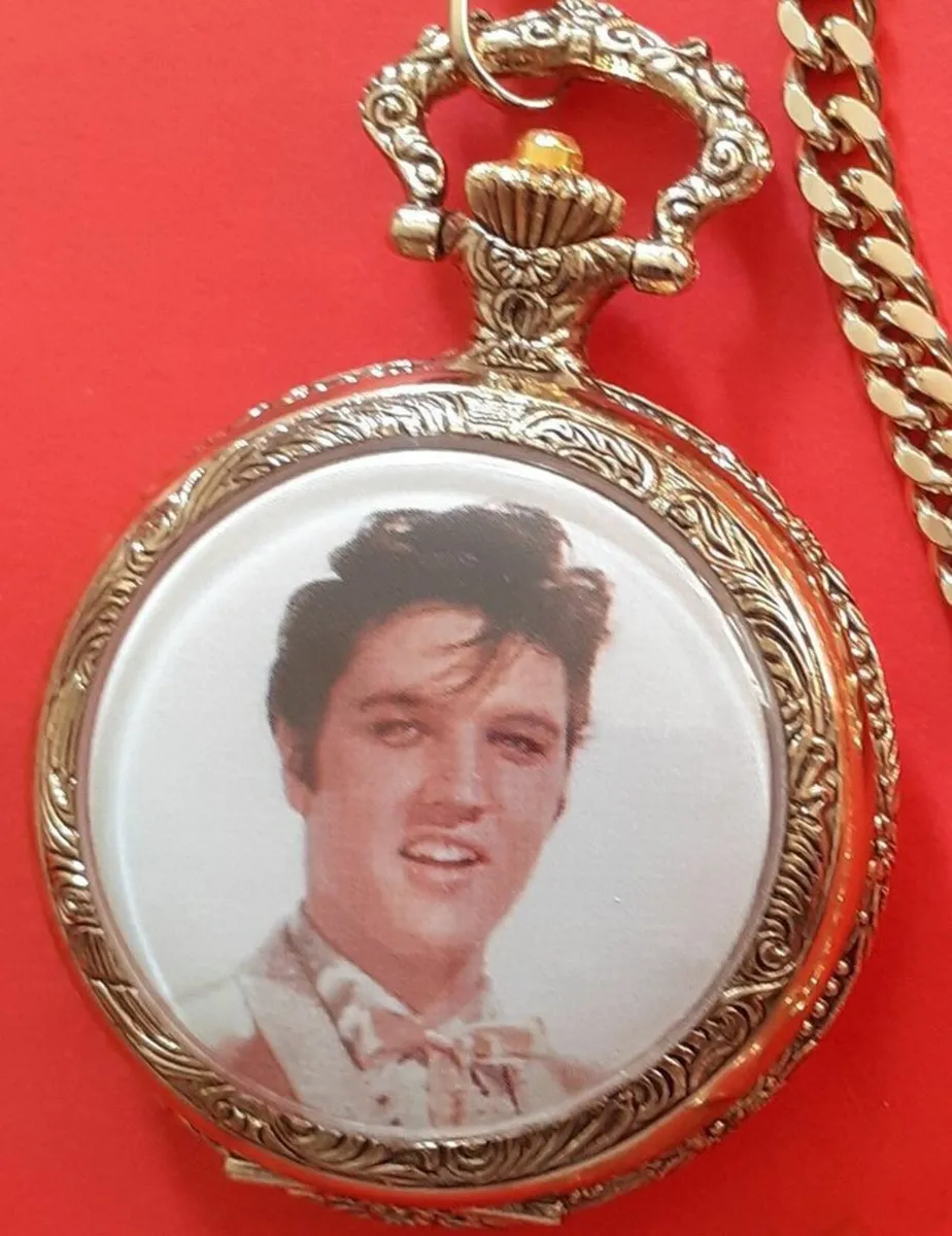 Vintage Valdawn Elvis Presley Musical Pocket Watch - Image 4