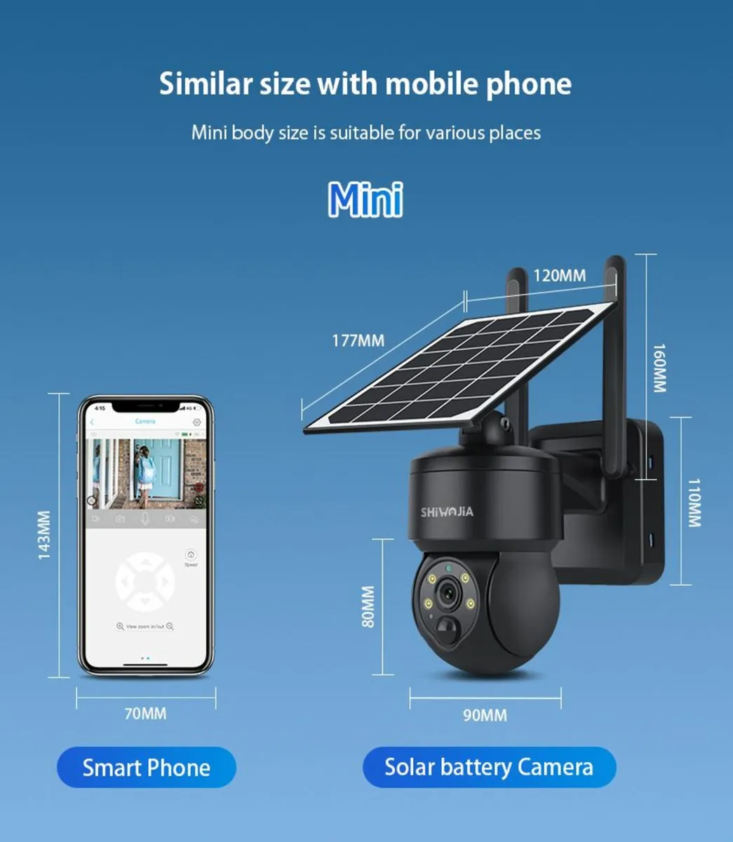 4G Solar Powered Camera Wireless Mobile CCTv SIM - Image 1
