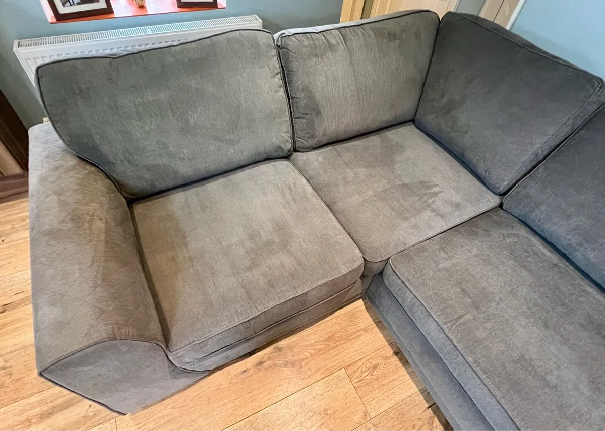 DFS Orka Velvet Graphite Corner Sofa with Bed - Image 3