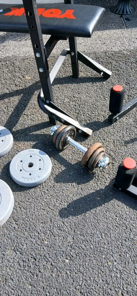 York bench and weights - Image 2