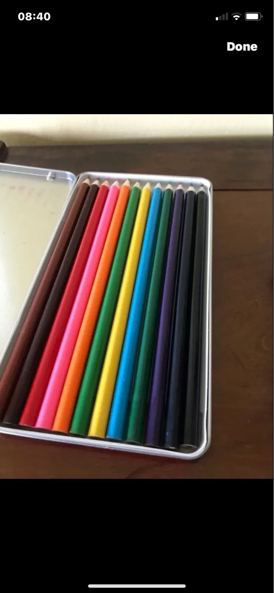 Coca Cola Colouring Pencils in Metal Box - Image 2