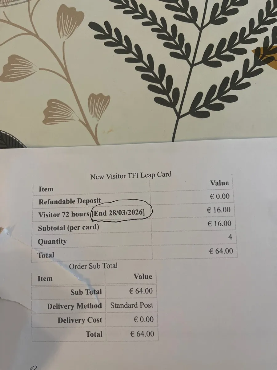 Visitor TFI Leap Card 72h - Image 1