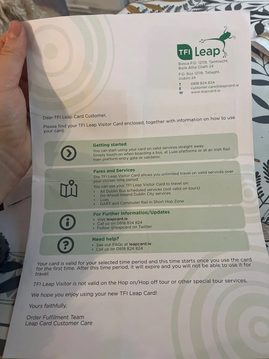 Visitor TFI Leap Card 72h - Image 2