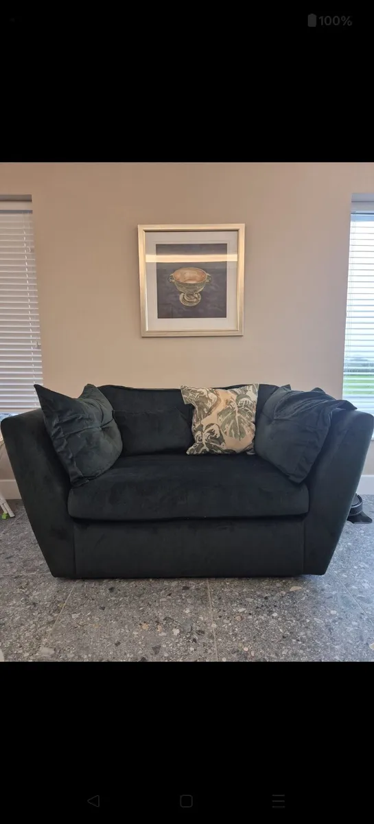 2 seater Loveseat - Green - Image 2