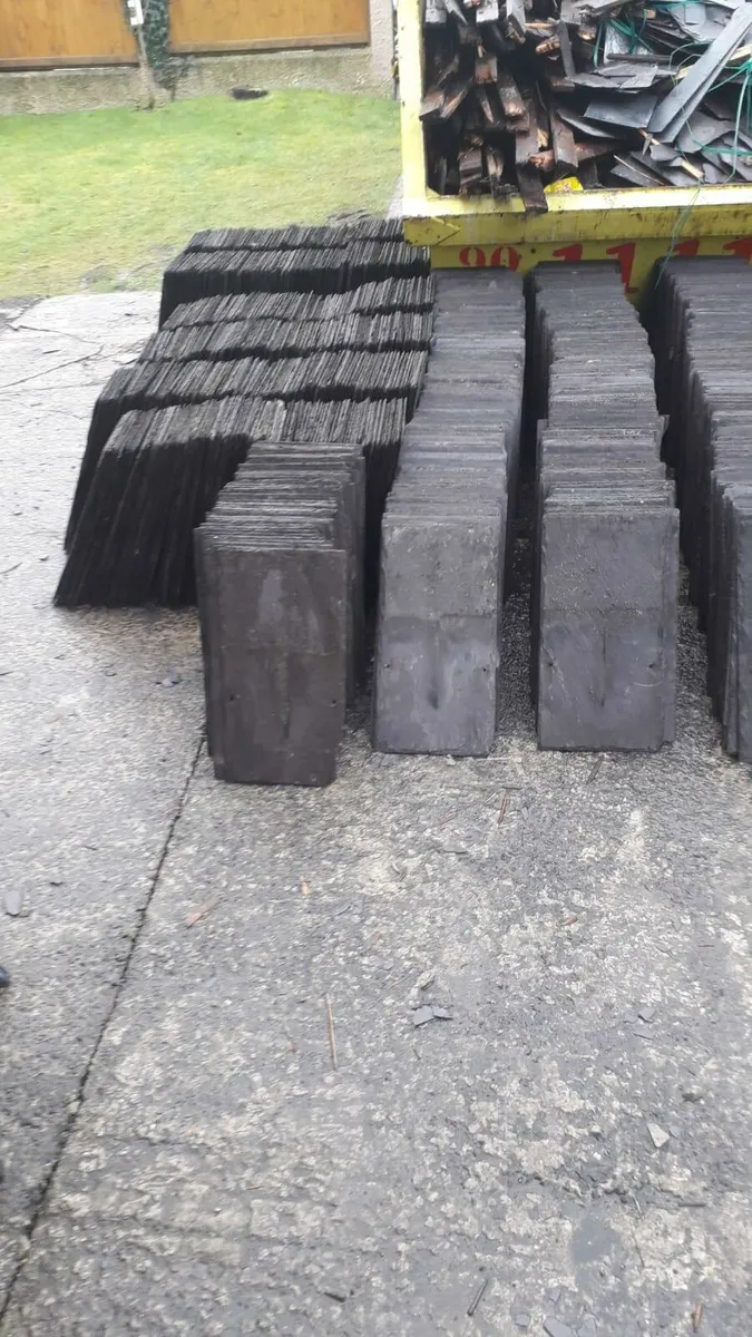 Bangor slates chimney pot ridge roof tile granite - Image 1