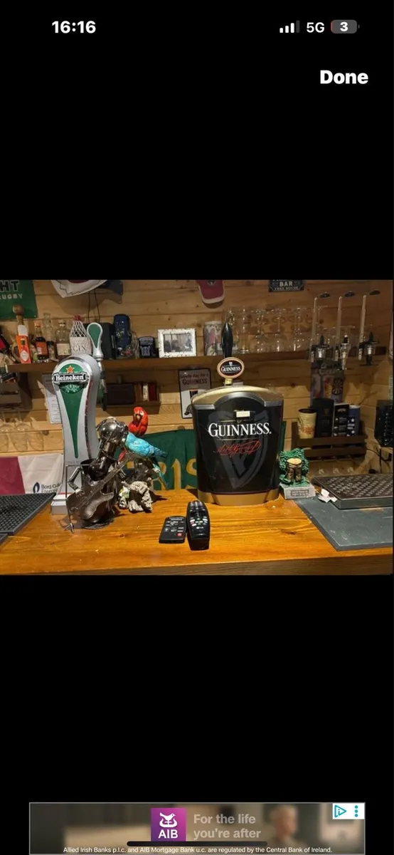 Home Bar Bar Stools Guinness Heineken Taps Cooler - Image 1