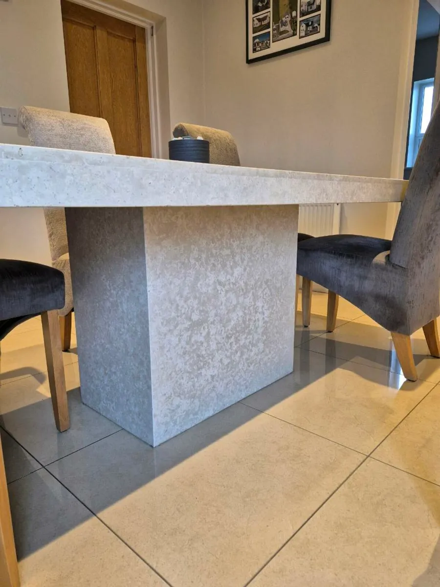 Marble Dining Table & Six Chairs - Image 3
