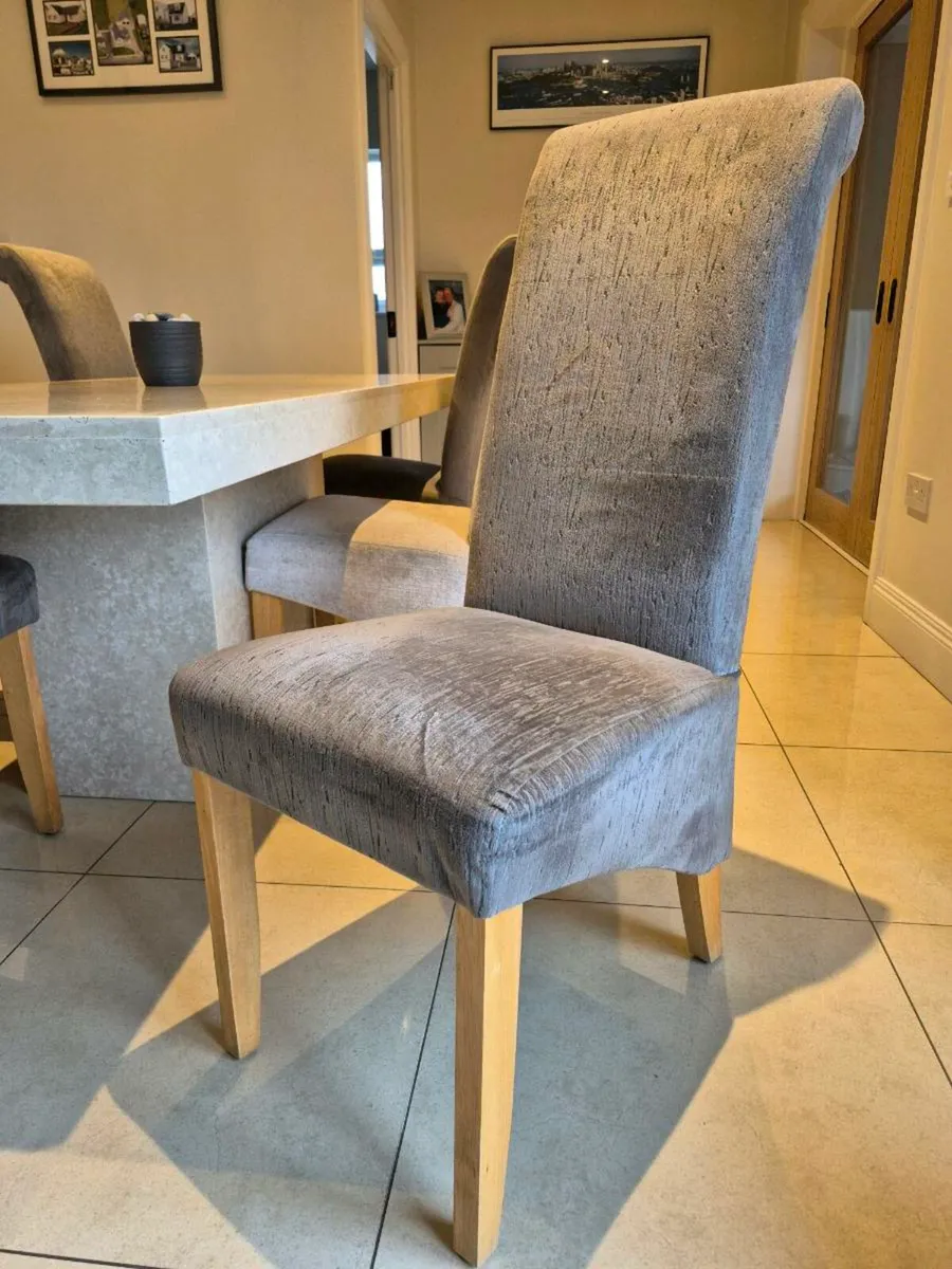 Marble Dining Table & Six Chairs - Image 4