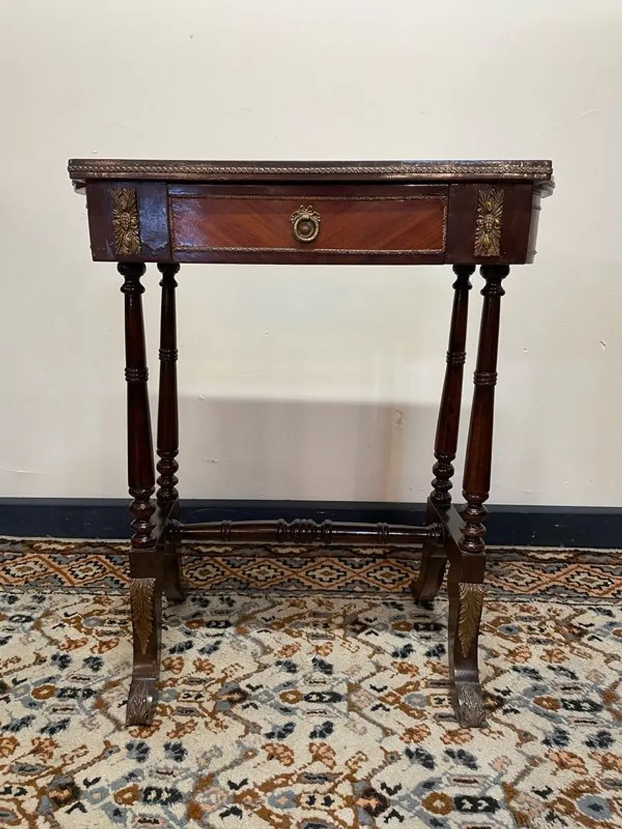 Louis XV Style Mahogany & Kingwood Inlaid Side Table - Image 3