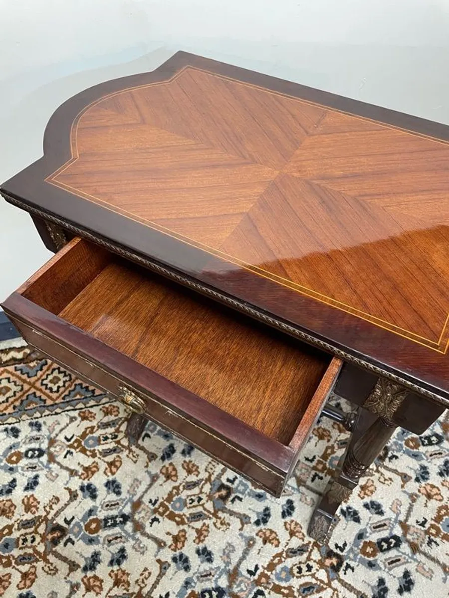 Louis XV Style Mahogany & Kingwood Inlaid Side Table - Image 4