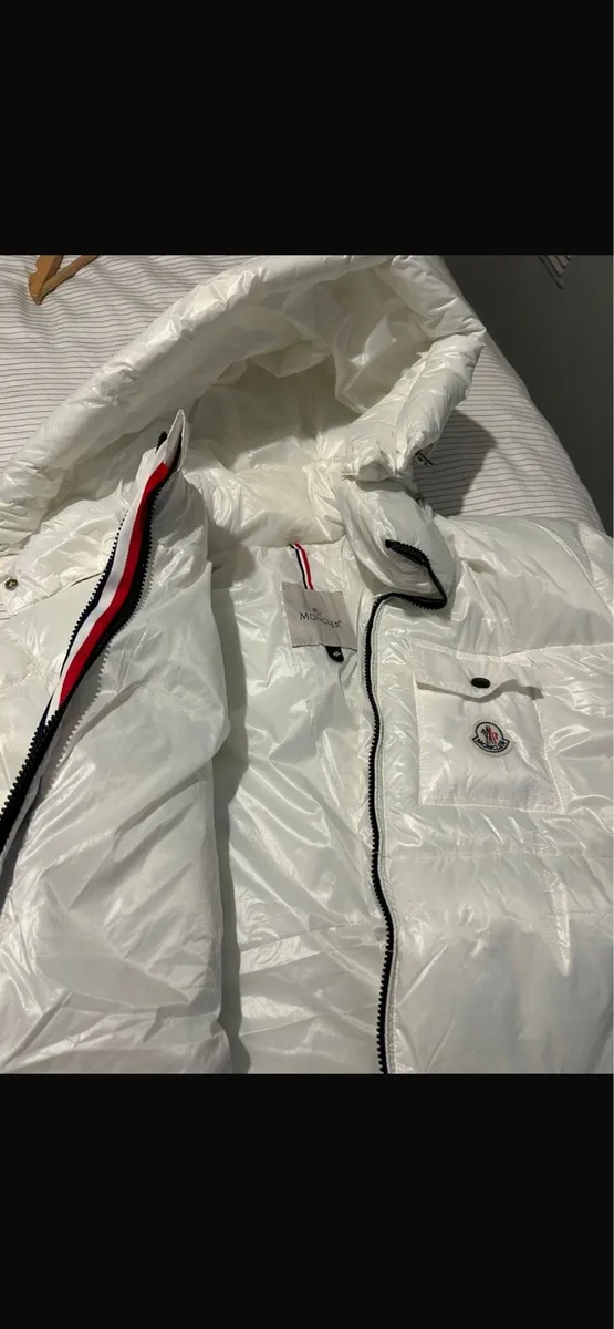 White Moncler Coat - Image 3
