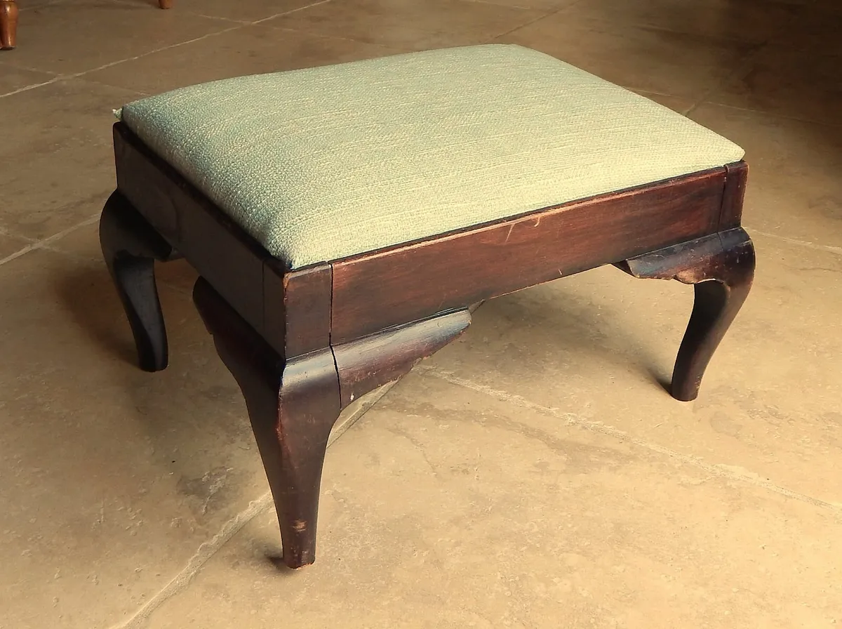 Vintage Wooden Foot Stool - Image 1