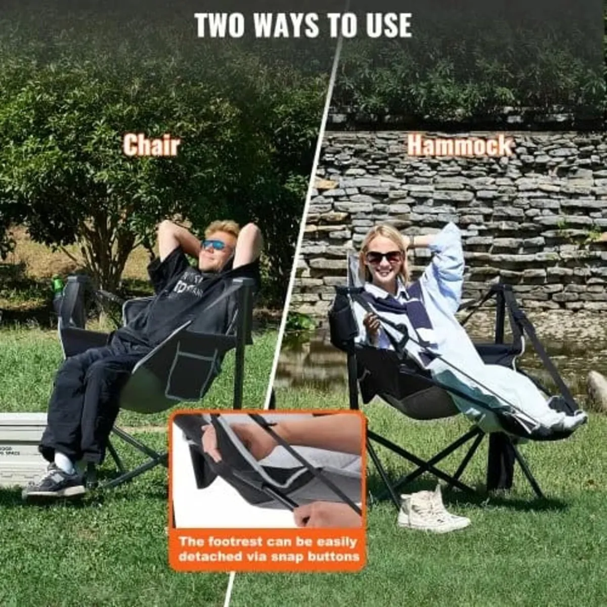 Camping Chair Hammock Chair 300 lbs Load Capacity - Image 2