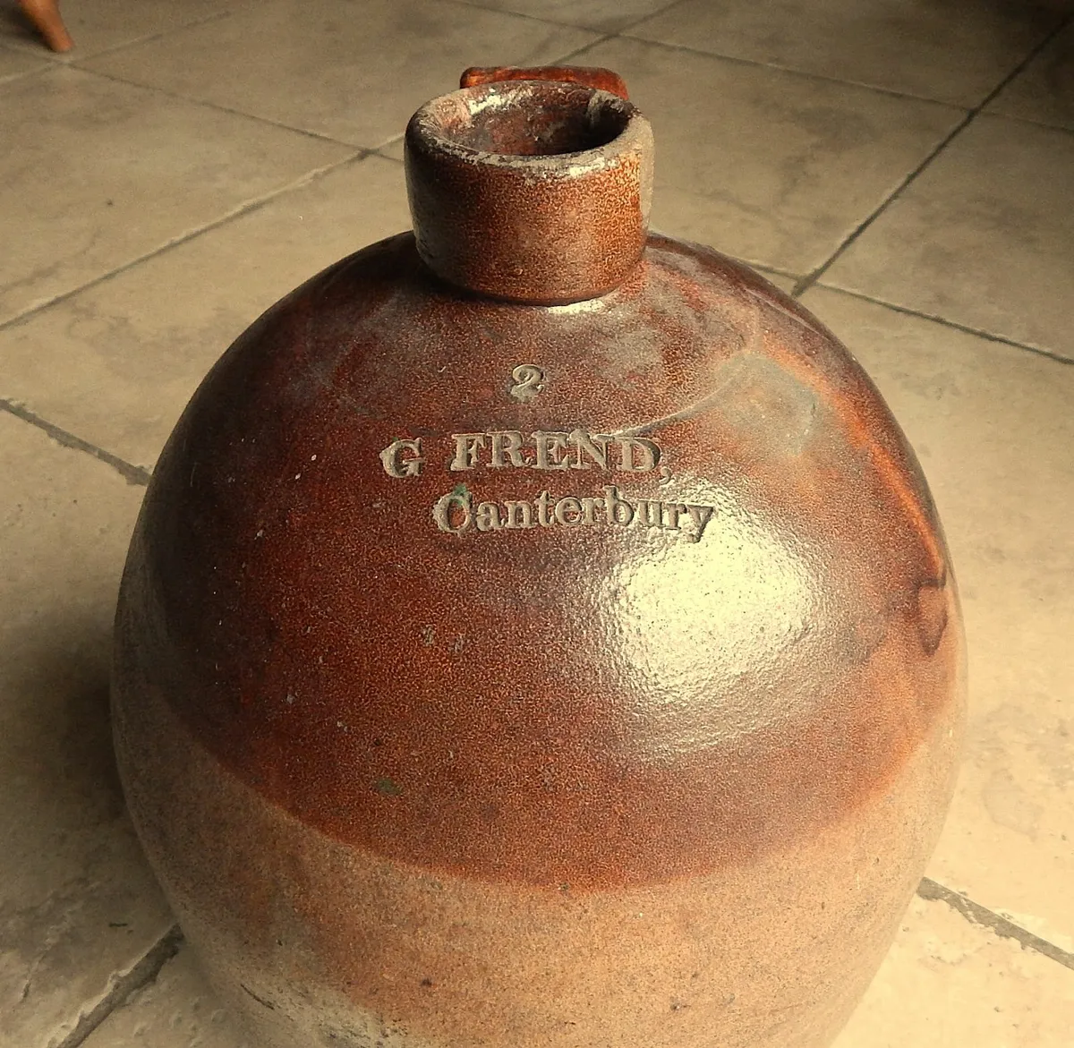 Large Vintage Stoneware 2 Gallon Jug - Image 2