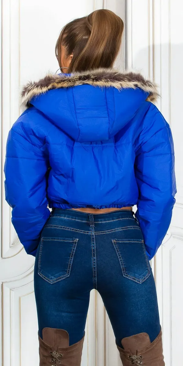 crop winter jacket with hood ROYALBLAU s-m 59 € - Image 2